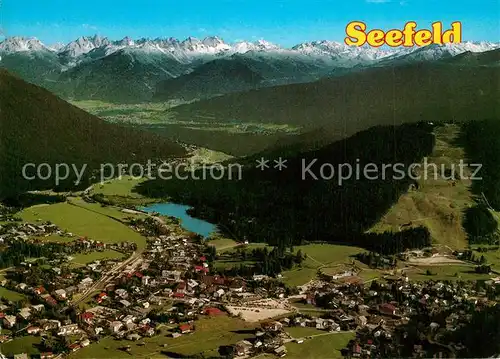 AK / Ansichtskarte Seefeld_Tirol Fliegeraufnahme mit Inntal und Kalkk?gel Seefeld Tirol