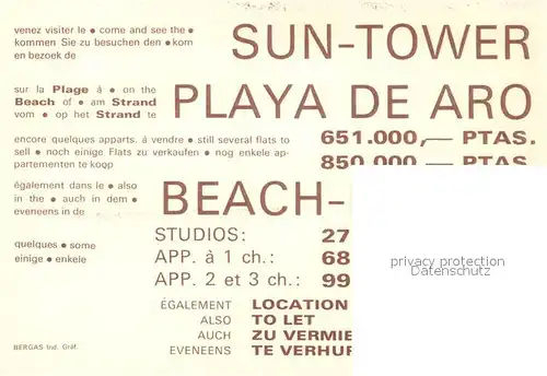 AK / Ansichtskarte Playa_de_Aro_Cataluna Hotels Sun Tower Beach Palace Strand Playa_de_Aro_Cataluna