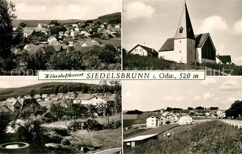 AK / Ansichtskarte Siedelsbrunn Teilansichten Hoehenluftkurort Kirche Siedelsbrunn