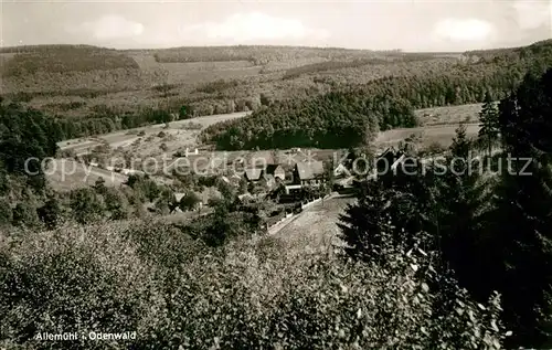 AK / Ansichtskarte Allemuehl Landschaftspanorama Odenwald Allemuehl