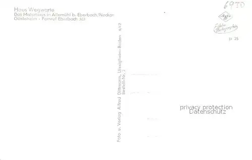 AK / Ansichtskarte Allemuehl Landschaftspanorama Odenwald Allemuehl