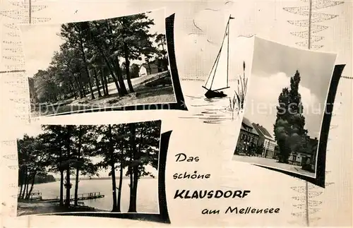 AK / Ansichtskarte Klausdorf_Mellensee Partie am See Motiv mit altem Baum Klausdorf_Mellensee