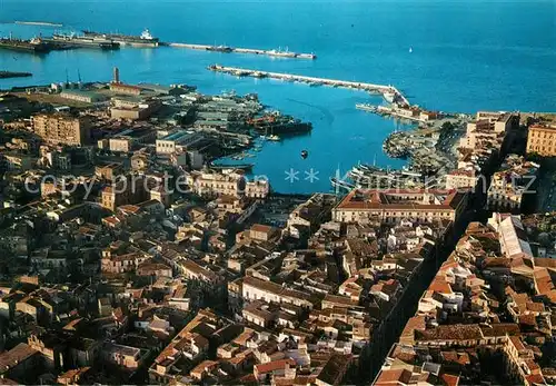 AK / Ansichtskarte Palermo_Sicilia Fliegeraufnahme mit Hafen Palermo_Sicilia