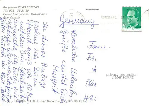 AK / Ansichtskarte Maspalomas Bugalows Islas Bonitas Maspalomas