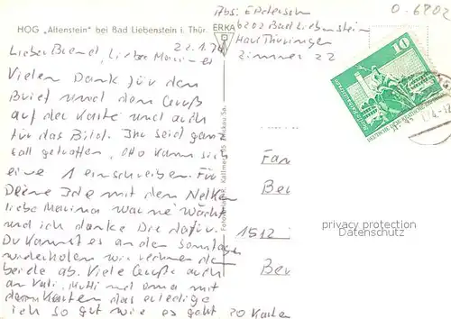 AK / Ansichtskarte Bad_Liebenstein HOG Altenstein Bad_Liebenstein