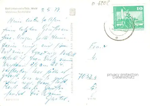 AK / Ansichtskarte Bad_Liebenstein Waldhaus Reichshoehe Bad_Liebenstein