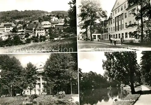 AK / Ansichtskarte Bad_Liebenstein Sanatorium Heinrich Mann Sanatorium Hugo Gefroi Kurhaus Elisabeth Park Bad_Liebenstein