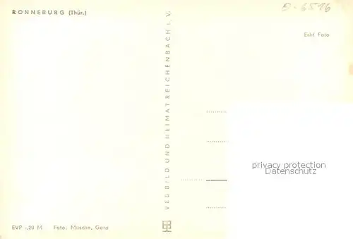 AK / Ansichtskarte Ronneburg_Thueringen Teilansicht Ronneburg Thueringen