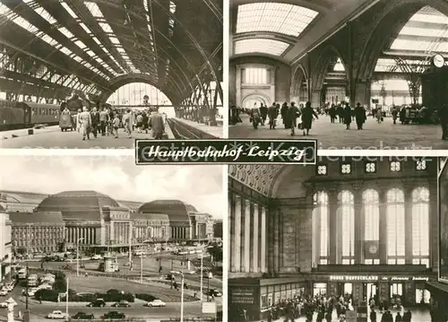 AK / Ansichtskarte Leipzig Hauptbahnhof Teilansichten Leipzig
