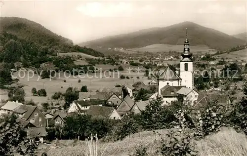 AK / Ansichtskarte Unter_Schoenmattenwag Ortsansicht mit Kirche Unter Schoenmattenwag