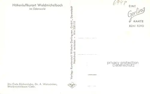 AK / Ansichtskarte Waldmichelbach Panorama Hoehenluftkurort im Odenwald Waldmichelbach