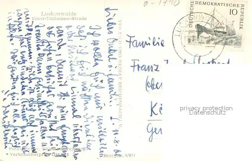 AK / Ansichtskarte Luckenwalde Ernst Thaelmann Strasse Luckenwalde