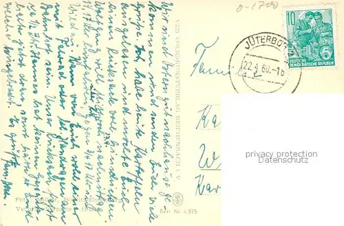 AK / Ansichtskarte Jueterbog Alte Stadtmauer Zinnaer Strasse Platz der Jugend Stadttuerme Zinnaer Tor Wappen Jueterbog