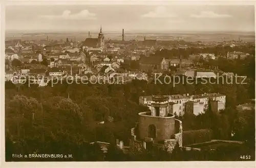 AK / Ansichtskarte Brandenburg_Havel Stadtpanorama Brandenburg Havel