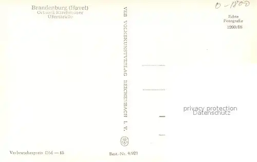 AK / Ansichtskarte Kirchmoeser_Havel Uferstrasse Kirchmoeser Havel