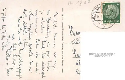 AK / Ansichtskarte Brandenburg_Havel Roland Statue Brandenburg Havel