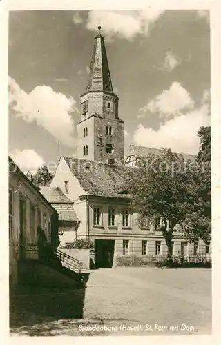 AK / Ansichtskarte Brandenburg_Havel Kapelle St Petri mit Dom Brandenburg Havel