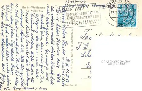 AK / Ansichtskarte Weissensee_Berlin Uferpartie am Weissen See Weissensee Berlin