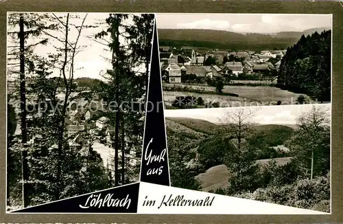 AK / Ansichtskarte Loehlbach Teilansichten Landschaftspanorama Kellerwald Loehlbach