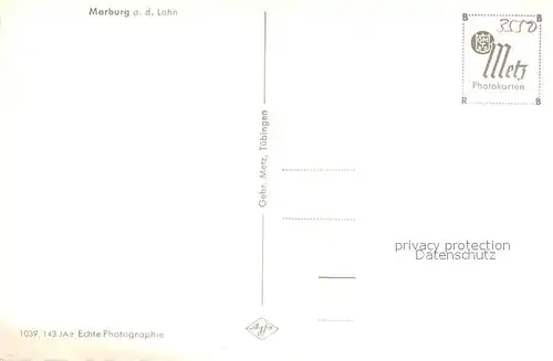 AK / Ansichtskarte Marburg_Lahn Panorama Universitaetsstadt mit Schloss Marburg_Lahn