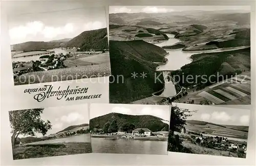 AK / Ansichtskarte Heringhausen_Waldeck Panorama Diemelsee Sperrmauer Fliegeraufnahme Heringhausen Waldeck