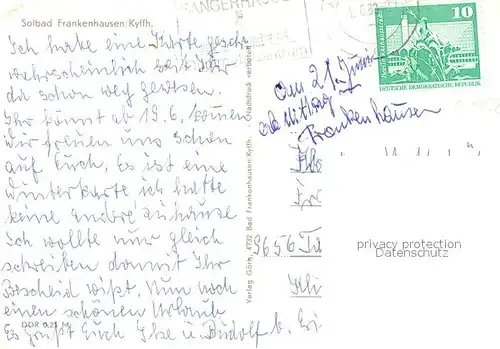 AK / Ansichtskarte Bad_Frankenhausen Kyffh?user Bad_Frankenhausen