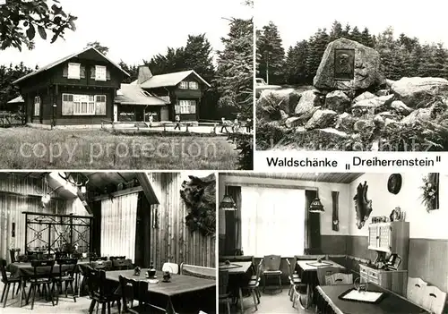 AK / Ansichtskarte Brotterode Waldsch?nke Dreiherrenstein am Rennsteig Brotterode