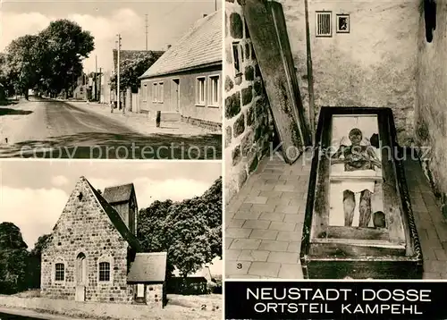 AK / Ansichtskarte Neustadt_Dosse Kampehl der nicht verweste Leichnam des 1703 verstorbenen Ritters von Kahlbutz in der Gruft der Wehrkirche Neustadt_Dosse
