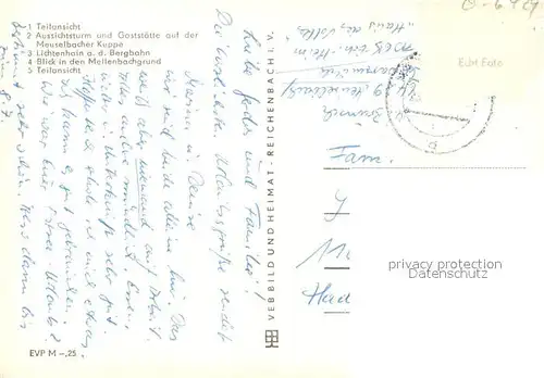 AK / Ansichtskarte Meuselbach Schwarzmuehle Teilansichten Aussichtsturm und Gaststaette Lichtenhain Bergbahn Mellenbachgrund  Meuselbach Schwarzmuehle