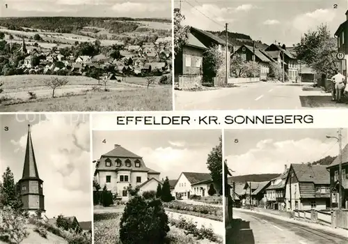 AK / Ansichtskarte Effelder Rauenstein Panorama Sonneberger Strasse Kilianskirche Schlossgaststaette Effelder Rauenstein