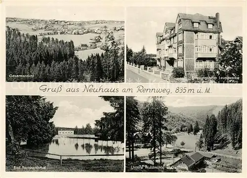 AK / Ansichtskarte Neuhaus_Rennweg Panorama Erholungsheim Leunawerke Bad Bernharsthal Wulstmuehle und Gasthaus Neuhaus Rennweg