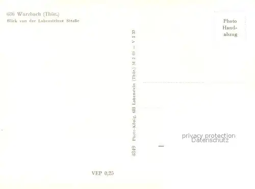 AK / Ansichtskarte Wurzbach Blick von der Lobensteiner Strasse Wurzbach