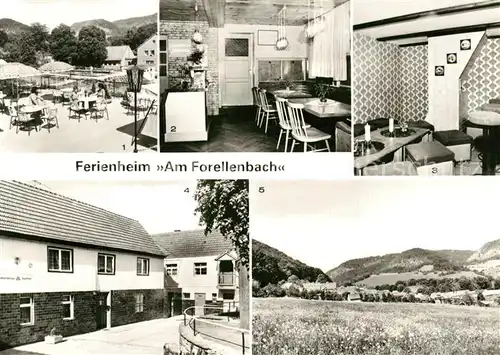 AK / Ansichtskarte Altenberga Ferienheim Am Forellenbach Terrasse Gaststaette Kellerbar Panorama Altenberga