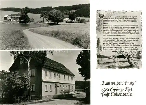 AK / Ansichtskarte Lobenstein_Bad Gasthaus Zum weissen Trutz Lobenstein_Bad