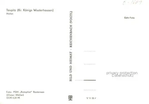 AK / Ansichtskarte Teupitz Hafenpartie Teupitz