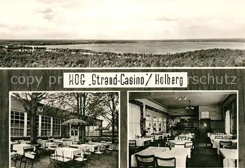 AK / Ansichtskarte Kolberg_Wolziger_See Panorama HOG Strand Casino Gartenwirtschaft Speisesaal Kolberg_Wolziger_See