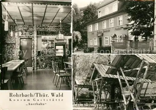 AK / Ansichtskarte Rohrbach_Saalfeld Konsum Gaststaette Auerhahn Rohrbach Saalfeld