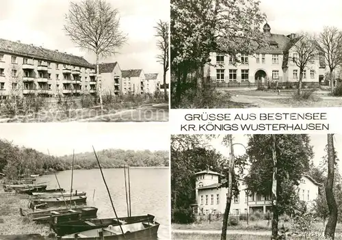 AK / Ansichtskarte Bestensee Teilansichten Bootsliegeplatz Bestensee