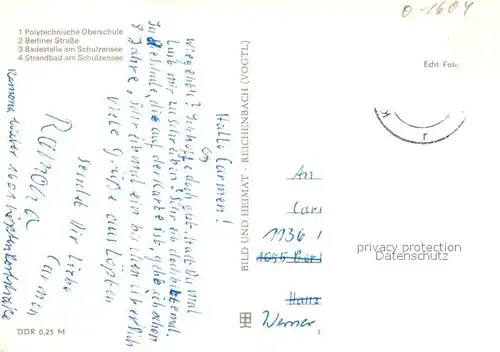 AK / Ansichtskarte Gross_Koeris Polytech Oberschule Berliner Strasse Badestelle am Schulzensee Strandbad Gross Koeris