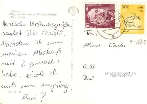 AK / Ansichtskarte Eichwalde Polytech Oberschule Eichwalde