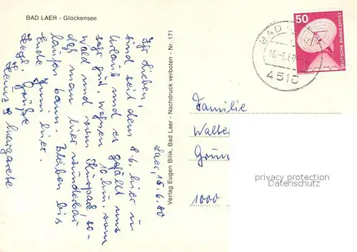 AK / Ansichtskarte Bad_Laer Glockensee Bad_Laer