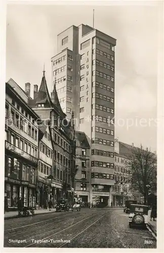 AK / Ansichtskarte Stuttgart Tagblatt Turmhaus Hochhaus Stuttgart
