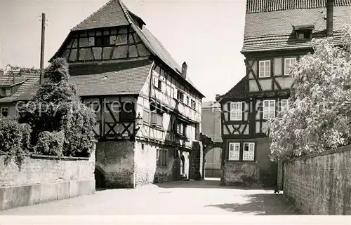 AK / Ansichtskarte Eberbach_Baden Pfarrhof Fachwerkhaeuser Eberbach_Baden