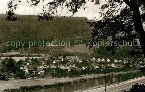 AK / Ansichtskarte Rockenau Panorama Blick ueber den Neckar Rockenau