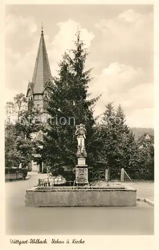 AK / Ansichtskarte Uhlbach_Stuttgart Urban Kirche Uhlbach_Stuttgart