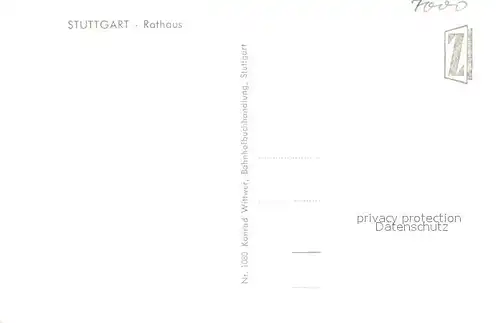 AK / Ansichtskarte Stuttgart Rathaus Stuttgart