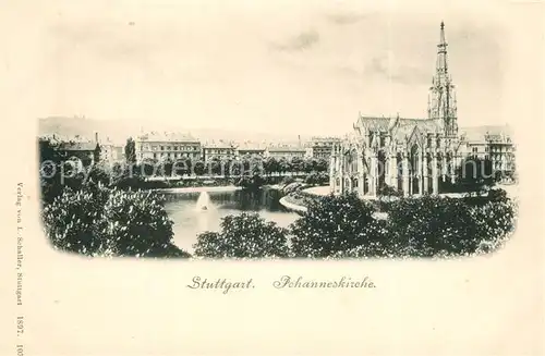 AK / Ansichtskarte Stuttgart Johanniskirche Feuersee Stuttgart