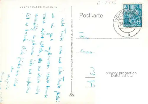 AK / Ansichtskarte Luckenwalde Marktturm Luckenwalde