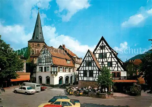 AK / Ansichtskarte Eberbach_Baden Altes Badhaus Haspelturm Fachwerkhaus Eberbach_Baden