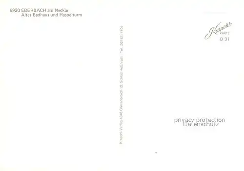 AK / Ansichtskarte Eberbach_Baden Altes Badhaus Haspelturm Fachwerkhaus Eberbach_Baden